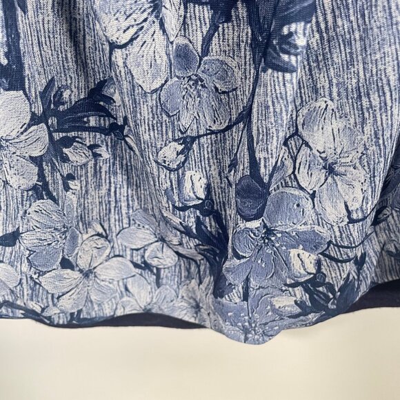 BaiShengGT Sleeveless Layered Shirt Womens 2XL Flowy Blue Floral Sheer - Picture 3 of 6